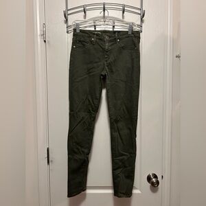 AG The Abbey Sateen Mid-Rise Skinny Ankle Jeans Women's Sz 26R Olive green‎